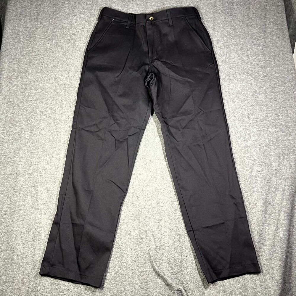 NWT Red Kap Men's Plain Front Cotton Pant Workwear Black PC44 Twill 34x33.5